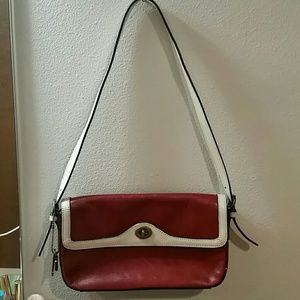 Red & White Fossil Purse
